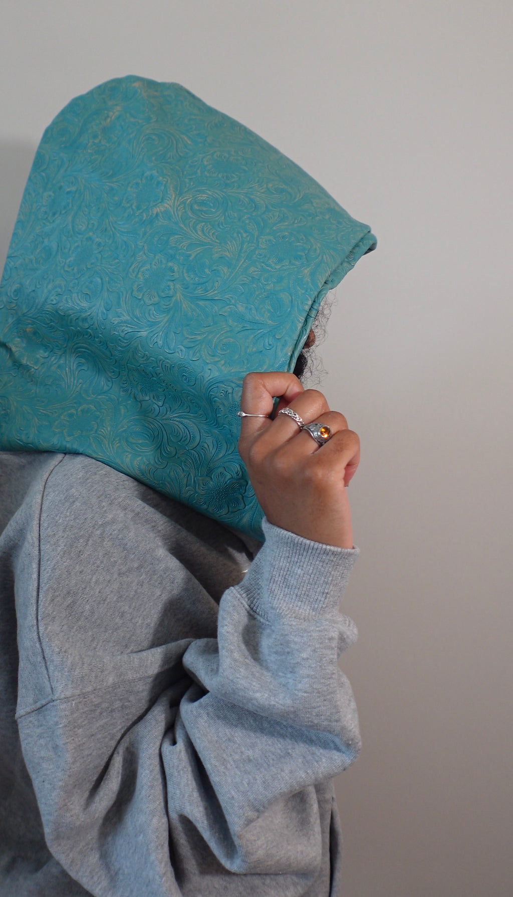 Faux Leather Hood