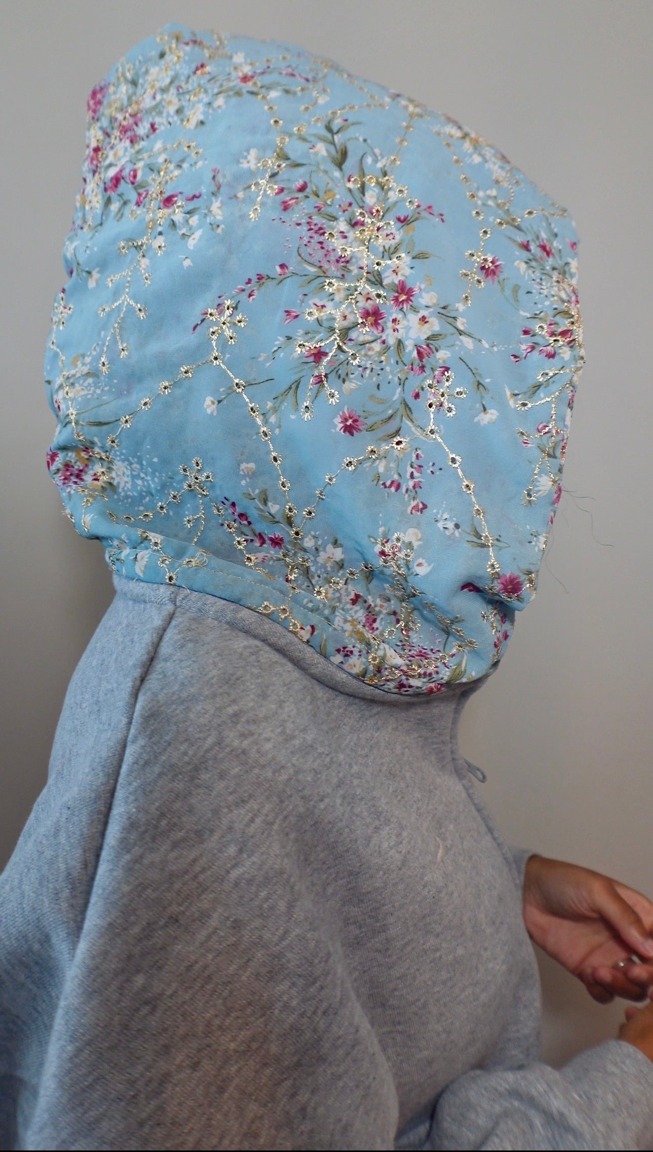 Floral Eyelet Hoodie