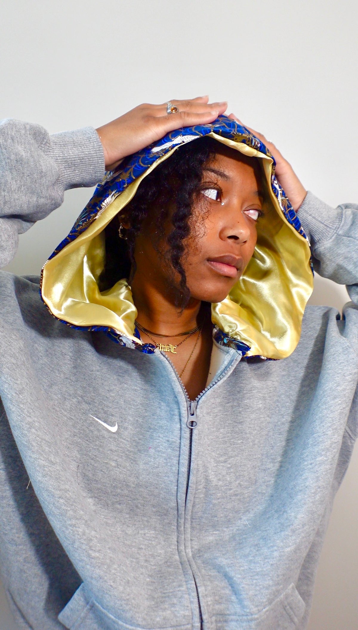 Cotton Print Satin Lined Hood