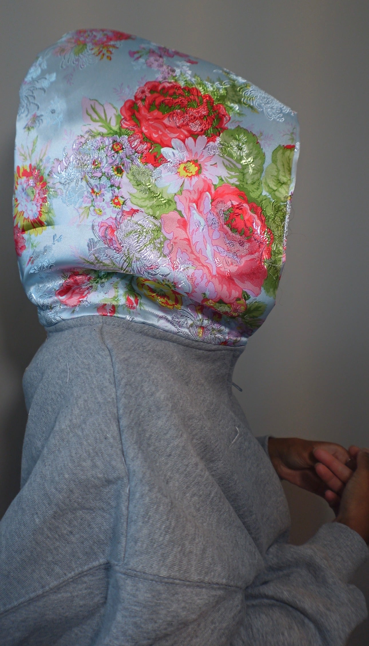Floral Satin Hood